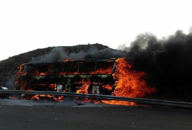 تکذیب آتش سوزی اتوبوس در کرمان